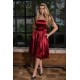 Rochie din Satin Visiniu Juliette