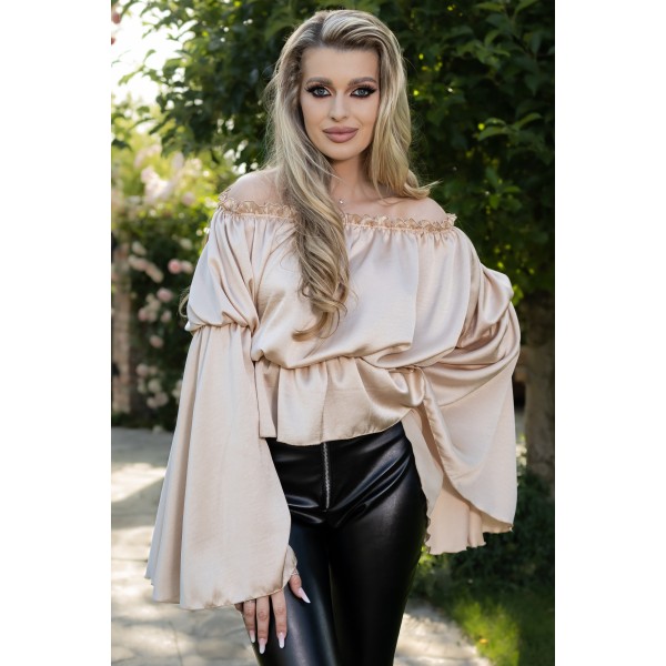 Top cu maneci largi,  Sonia, Bej [1]