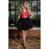 Rochie cu corset si tulle, Rosu cu Negru, Adela [2]