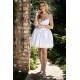 Rochie din Satin si Tulle Alb Bella