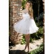 Rochie din Satin si Tulle Alb Bellisima