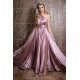 Rochie lunga Versatila din Satin, cu diverse moduri de purtare, Roz