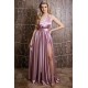 Rochie lunga Versatila din Satin, cu diverse moduri de purtare, Roz