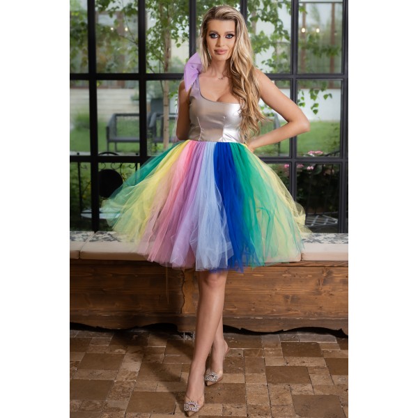 Rochie cu corset si tulle, Rainbow, Baby Doll [1]