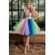 Rochie cu corset si tulle, Rainbow, Baby Doll