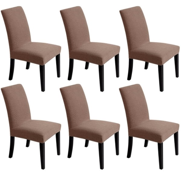 Set 6 huse universale pentru scaun model embosat tip cocolino Ciocolatiu [1]