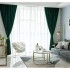 Draperie Blackout din catifea Verde Smarald, 1.4m latime x 1.5m inaltime, cu rejansa pentru sina [3]