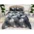 Lenjerie pat dublu cu Elastic, Super Pufoasa COCOLINO, 4 piese, gri, pene [2]