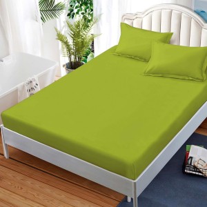 Cearsaf cu elastic, FINET, 180x200cm, 2 fete de perne 50x70cm, Verde
