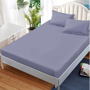 Cearsaf cu elastic, FINET, 180x200cm, 2 fete de perne 50x70cm, Indigo