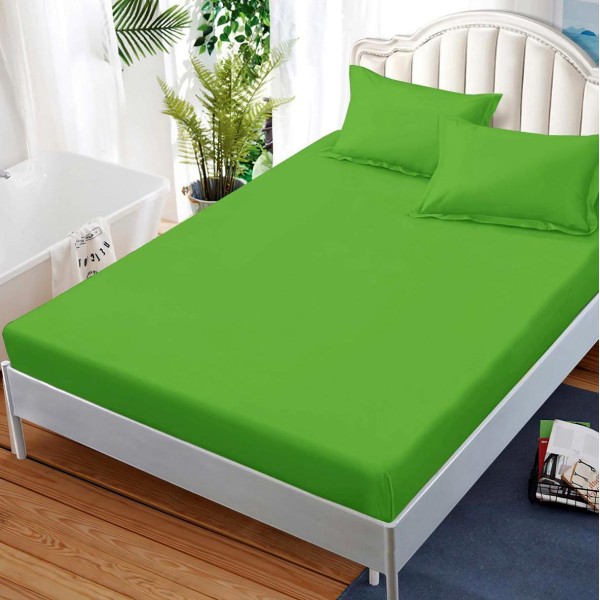 Cearsaf cu elastic, FINET, 180x200cm, 2 fete de perne 50x70cm, Verde intens [1]