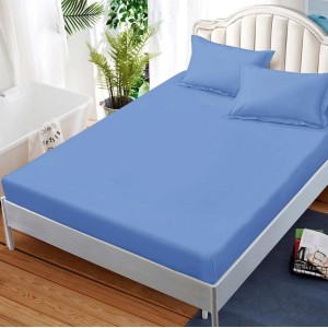 Cearsaf cu elastic, FINET, 180x200cm, 2 fete de perne 50x70cm, Bleu