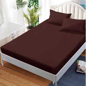 Cearsaf cu elastic, FINET, 180x200cm, 2 fete de perne 50x70cm, Maro Cearsaf cu elastic, FINET, 180x200cm, 2 fete de perne 50x70cm, Maro