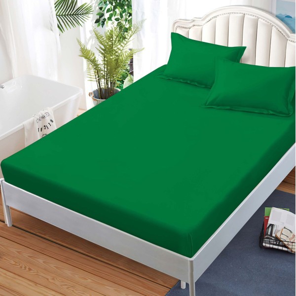 Cearsaf cu elastic, FINET, 180x200cm, 2 fete de perne 50x70cm, Verde [1]
