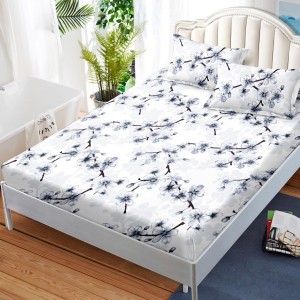 Cearsaf cu elastic, FINET, 180x200cm, 2 fete de perne 50x70cm, Gri, crengute Cearsaf cu elastic, FINET, 180x200cm, 2 fete de perne 50x70cm, Gri, crengute