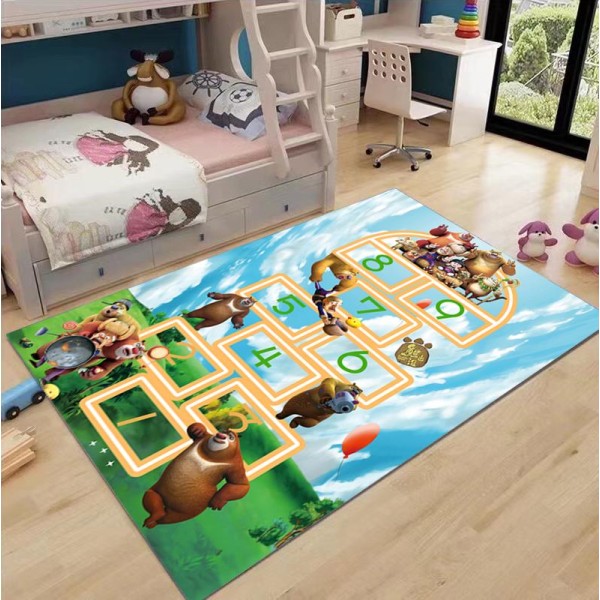 Covor copii 80x150cm pentru Dormitor si Living, Bej [1]