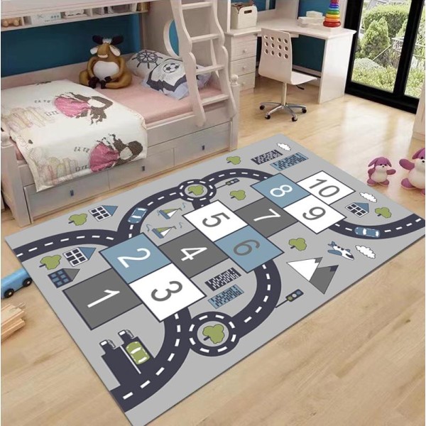 Covor copii 80x150cm pentru Dormitor si Living, Gri [1]