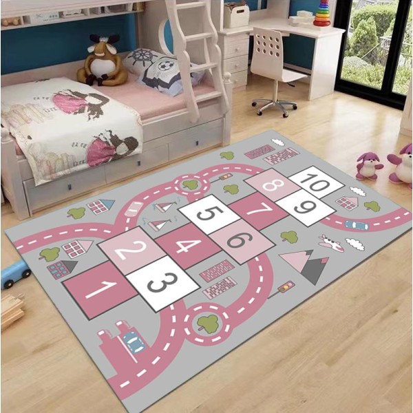Covor copii 80x150cm pentru Dormitor si Living, Gri [1]