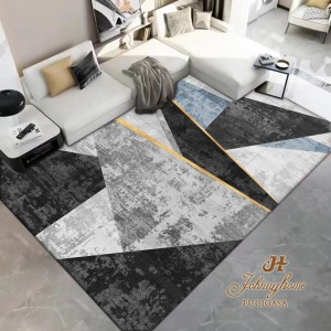 Covor 200x300cm pentru Dormitor si Living, Gri - Negru