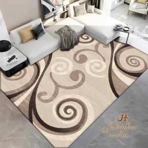 Covor 80x150cm pentru Dormitor si Living, Bej - Maro