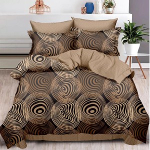 Lenjerie pat dublu cu ELASTIC, Finet, 6 piese, Maro, abstract Lenjerie pat dublu cu ELASTIC, Finet, 6 piese, Maro, abstract