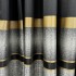 Set 2 Draperii Elite, Satinata, Texturata, Negru cu Auriu, 140cm latime x 260cm inaltime, cu tiv lat pt bara [5]