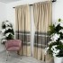 Set 2 Draperii Elite, Satinata, Texturata, Bej cu Gri, 140cm latime x 260cm inaltime, cu tiv lat pt bara [2]