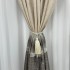 Set 2 Draperii Elite, Satinata, Texturata, Bej cu Gri, 140cm latime x 260cm inaltime, cu tiv lat pt bara [7]