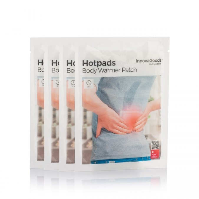 Set 4 plasturi termici adezivi pentru corp Hotpads InnovaGoods