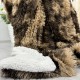 Patura Super Pufoasa CoCoLiNo, FLUFFY, cu blanita, 200x230cm, Maro-Negru degrade