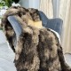 Patura Super Pufoasa CoCoLiNo, FLUFFY, cu blanita, 200x230cm, Maro-Negru degrade