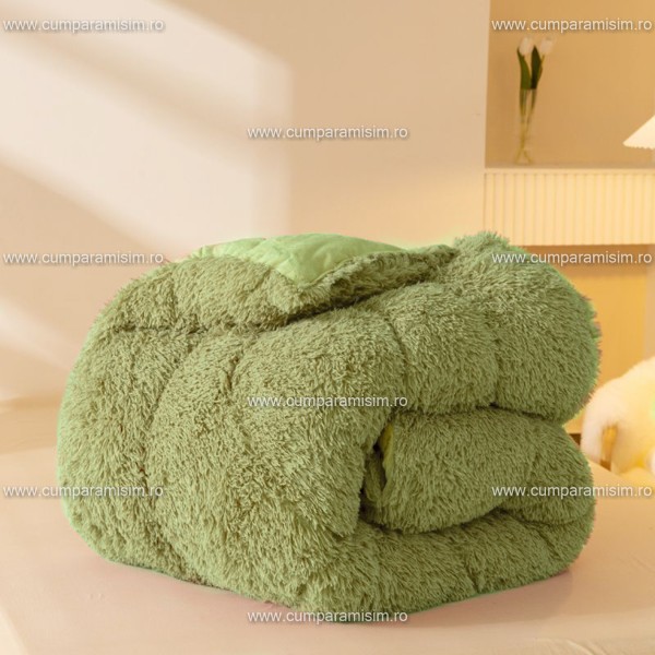  Pilota CoCoLiNo Fluffy, matlasata, 240x260cm, Verde [1]