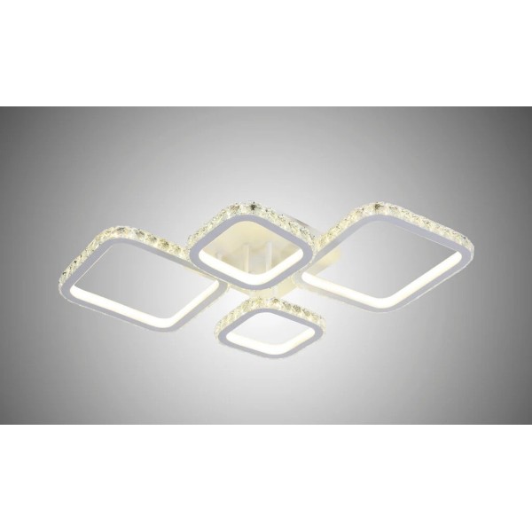 Lustra LED RFAN, Model R9010/2+2, Cu Telecomanda, 3 Tipuri De Lumina, Intensitate Reglabila, 152W, Alb [1]