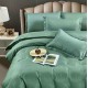 Lenjerie HoReCa, pat dublu, Damasc Finetat Deluxe, 6 piese, Jojo Home,Verde menta