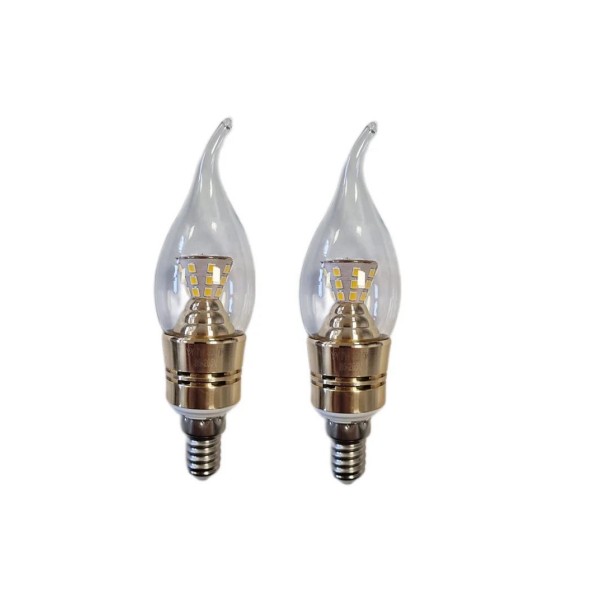 Set 2 X Becuri LED RFAN, E14 Lumanare, Lumina Calda, 3000K, 7W [1]