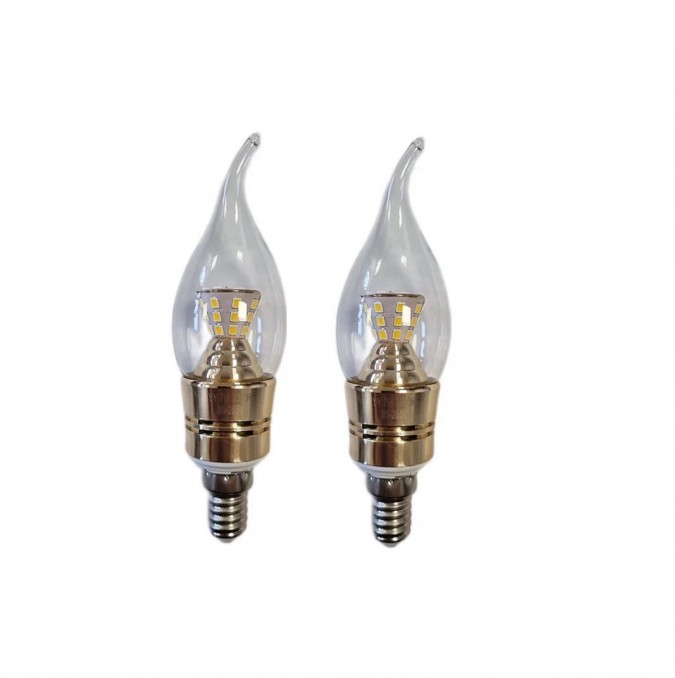 Set 2 X Becuri LED RFAN E14 Lumanare Lumina Calda 3000K 7W