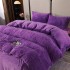Lenjerie de Pat Dublu, Cocolino Ultra Pufoasă, 4 piese, cu Fluturi 3D, Mov [12]