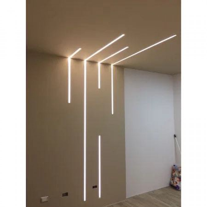 Profil LED Incastrat, Lungime 2m, Alb