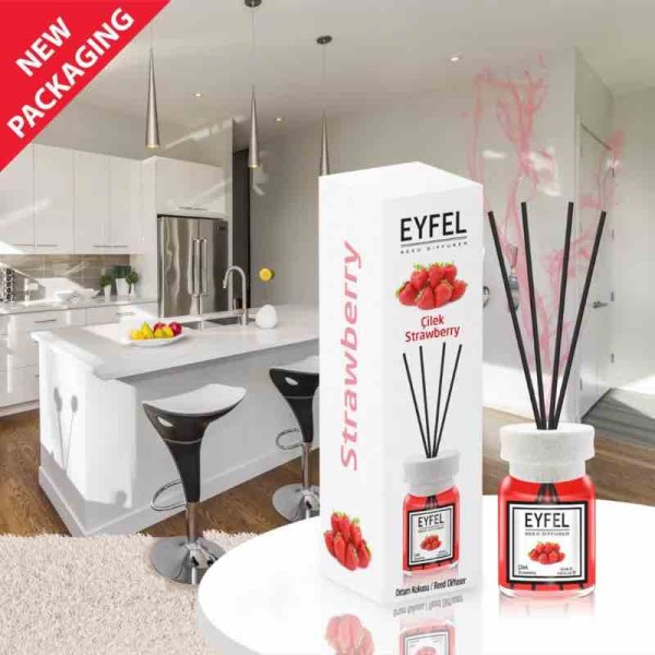 Eyfel odorizant de camera cu bete 120ml, Strawberry (Capsuna) [1]