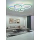 Lustra LED RFAN, Model M600-6, Cu Telecomanda, 3 Tipuri De Lumina Plus Lumina RGB, Intensitate Reglabila, 172W, Alb