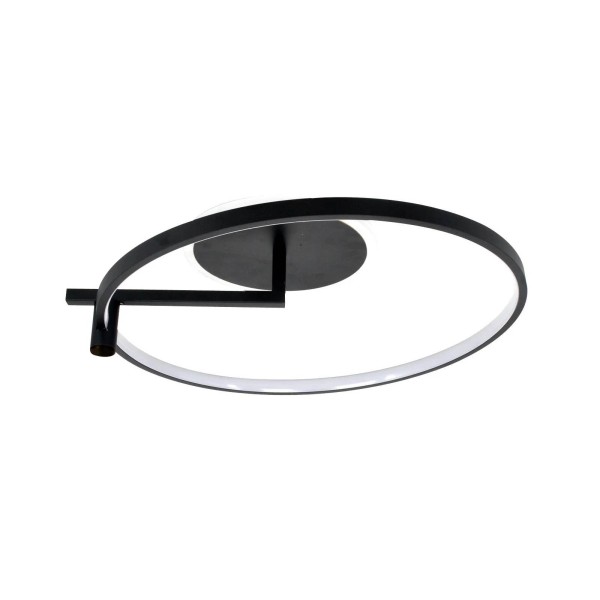 Lustra LED RFAN, Model JX60017-1, Cu Telecomanda, 3 Tipuri De Lumina, Intensitate Reglabila, 55W, Negru [1]