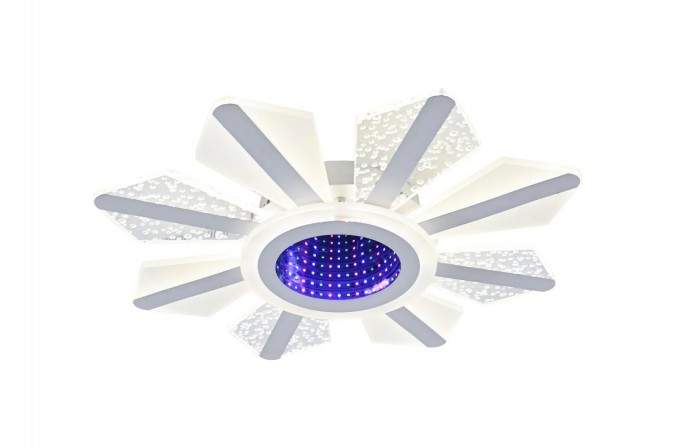 Lustra LED RFAN Model R9018/500 Cu Telecomanda 3 Tipuri De Lumina Plus Lumina RGB Intensitate Reglabila 138W Alb