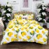 Lenjerie de Pat Dublu, Bumbac Ranforce, 6 piese, Croită cu Grija in Atelierul Cumparamisim - Lux Suprem, Rafinament Desăvârșit, Confort Regal, Alb, Galben, lămâi  [2]