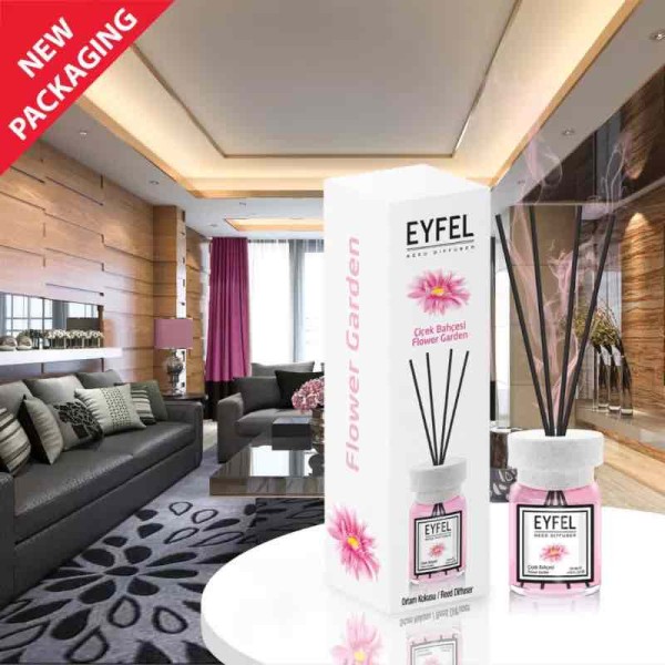 Eyfel odorizant de camera cu bete 120ml, Flower Garden (Gradina cu flori) [1]