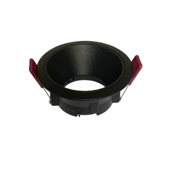 Rama Simpla, Pentru Spot Incastrat GU10, Rotunda, Negru [1]