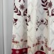 Set Lenjerie Pat Dublu Crăciun 4 Piese + 2 Draperii 150x235cm din Bumbac Ranforsat – Confort și Eleganță, Fabricat în România, Crem, Roșu, carouri, reni