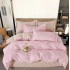 Lenjerie pat dublu, Finet, 6 piese, Roz, flori, buline [9]
