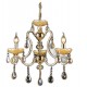 Candelabru RFAN, Model 666-3, Cu Margele Tip Cristal, Metal, 3 X E14, Auriu