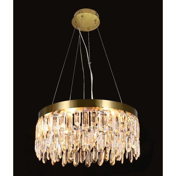 Candelabru LED RFAN, Model 9137/400, Textura Cristal, Metal, 50W, Auriu [1]