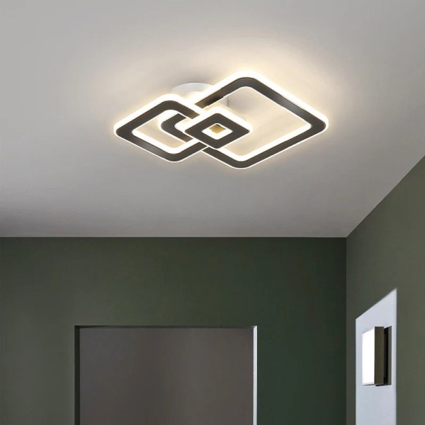 Lustra LED RFAN, Model 8166-1, 3 Tipuri De Lumina, 60W, Negru [1]